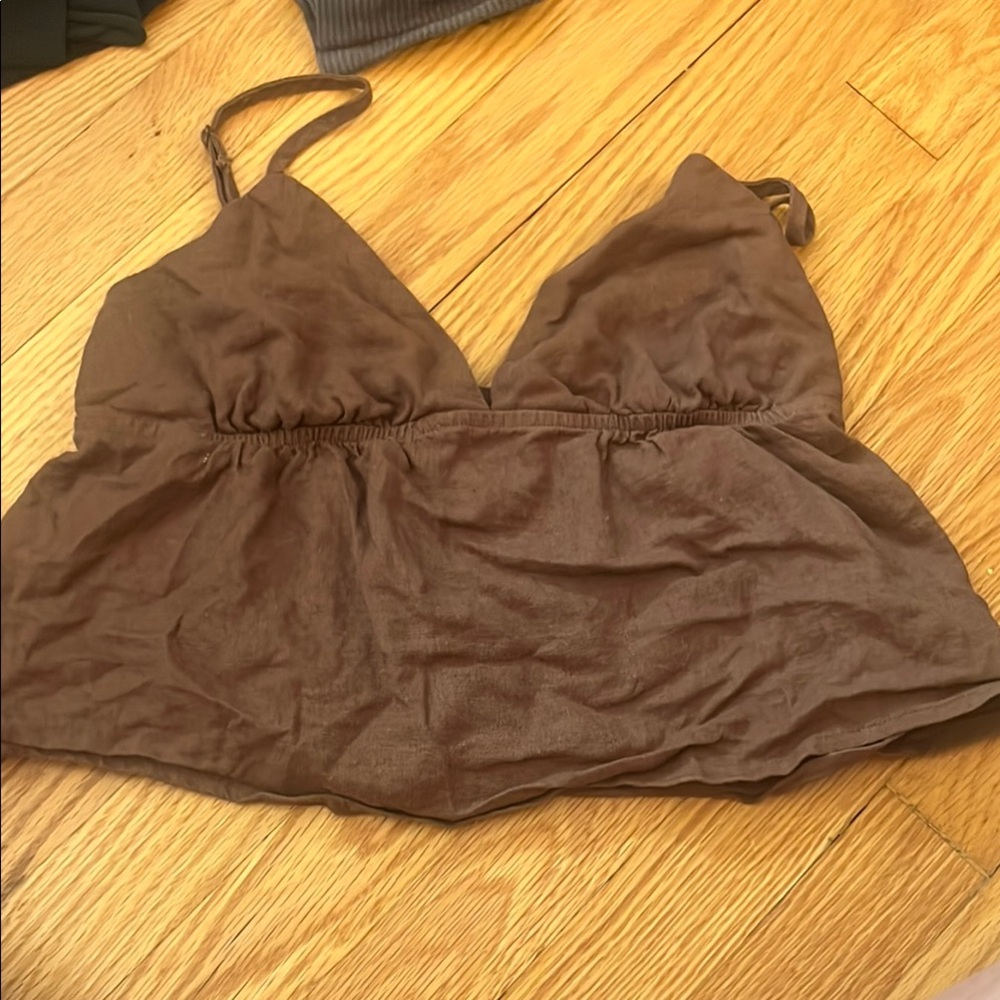 PacSun Brown Flowy Summer Top